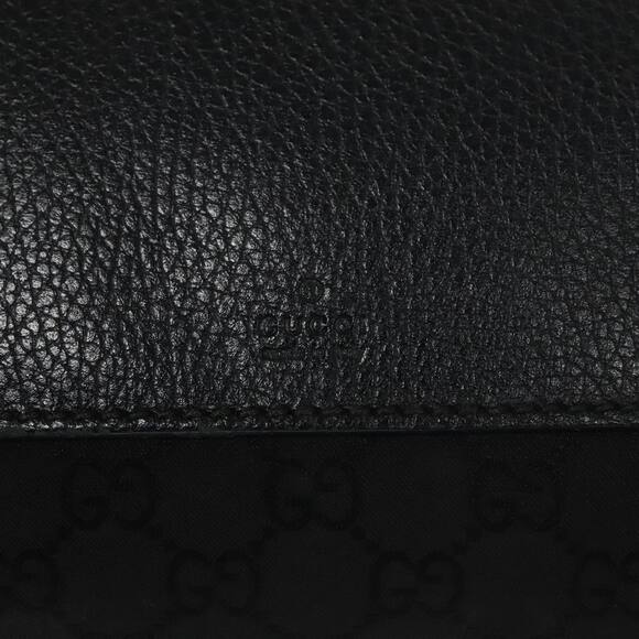 GUCCI GG Canvas Tote Bag Outlet Black Silver - Picture 15 of 16